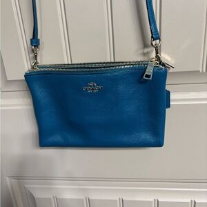 Coach Teal Leather Crossbody Bag